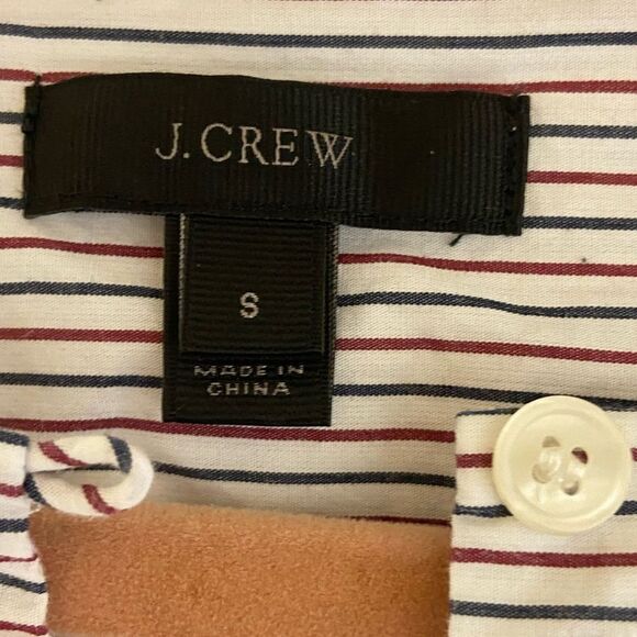 J. Crew - Tie Front or Back Pullover Blouse with Embroidery Sleeves - size S - Picture 4 of 8